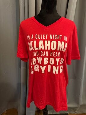 Bella Canvas Red Tee with White Neck Tag